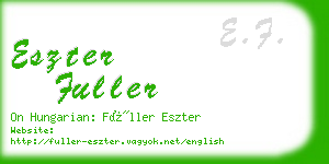 eszter fuller business card